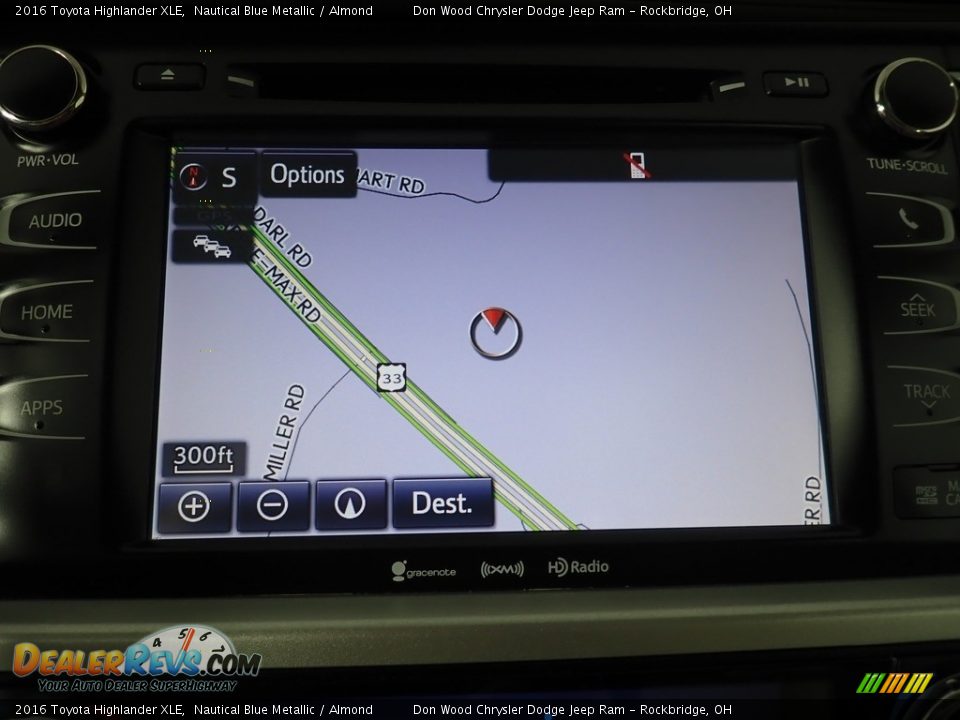 2016 Toyota Highlander XLE Nautical Blue Metallic / Almond Photo #3