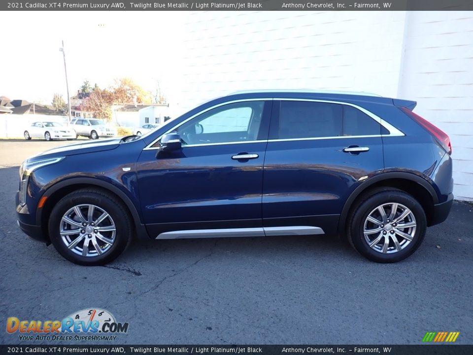 2021 Cadillac XT4 Premium Luxury AWD Twilight Blue Metallic / Light Platinum/Jet Black Photo #3