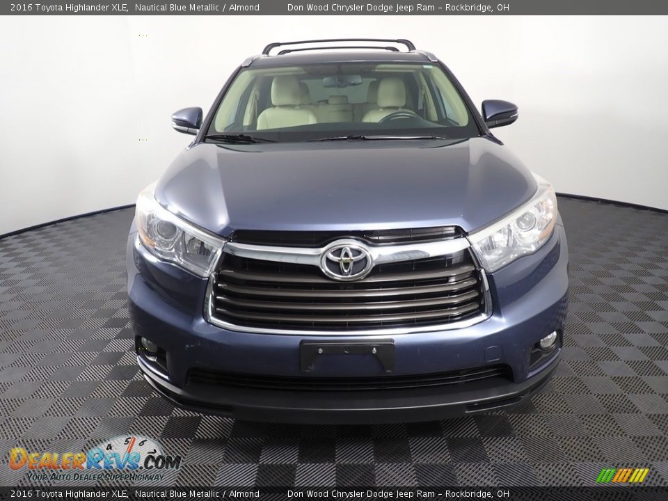 2016 Toyota Highlander XLE Nautical Blue Metallic / Almond Photo #7