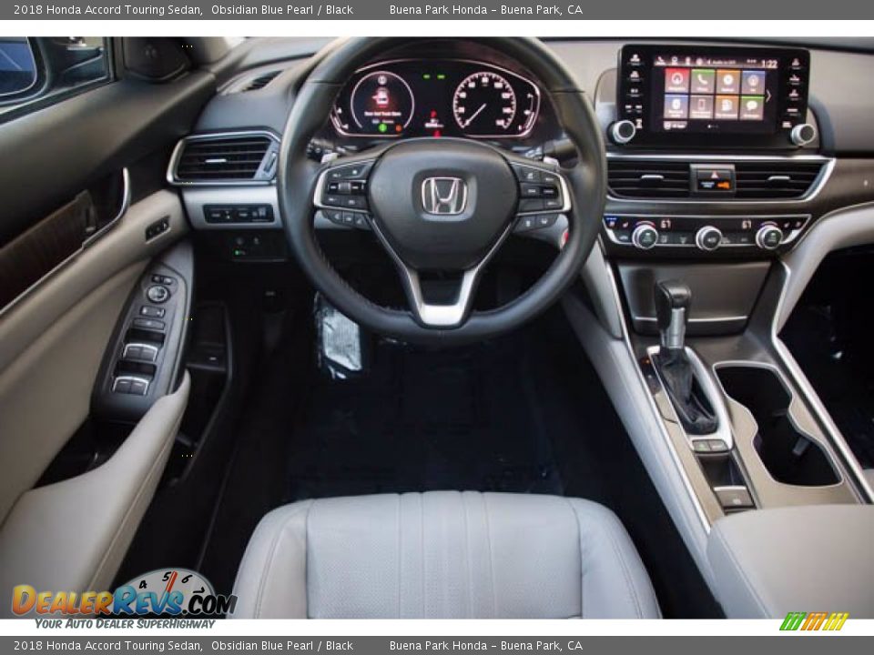 2018 Honda Accord Touring Sedan Obsidian Blue Pearl / Black Photo #5