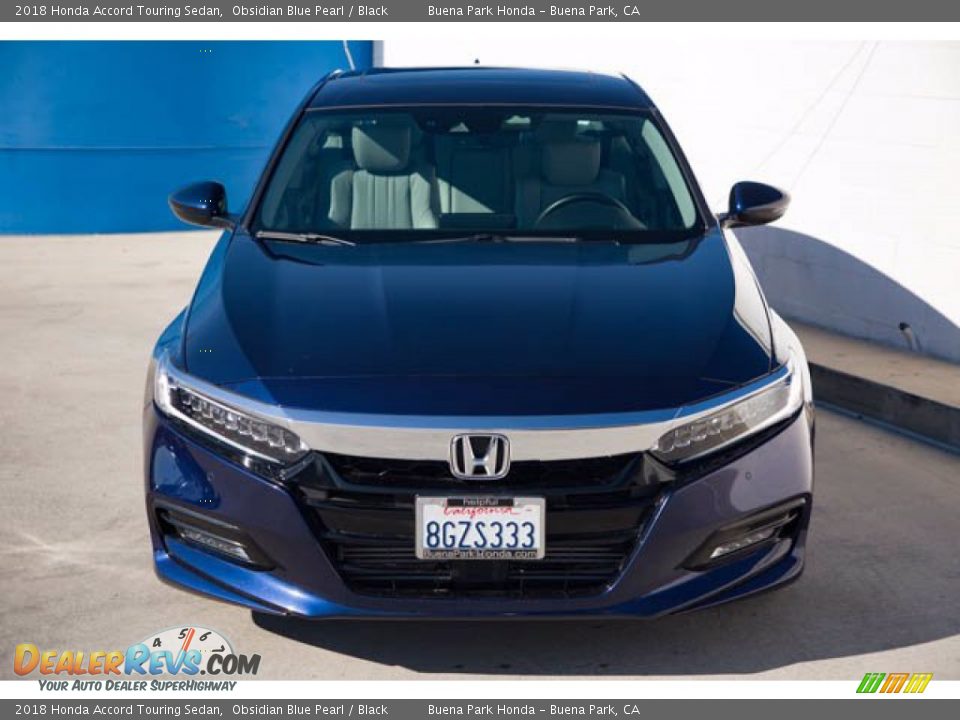 2018 Honda Accord Touring Sedan Obsidian Blue Pearl / Black Photo #7