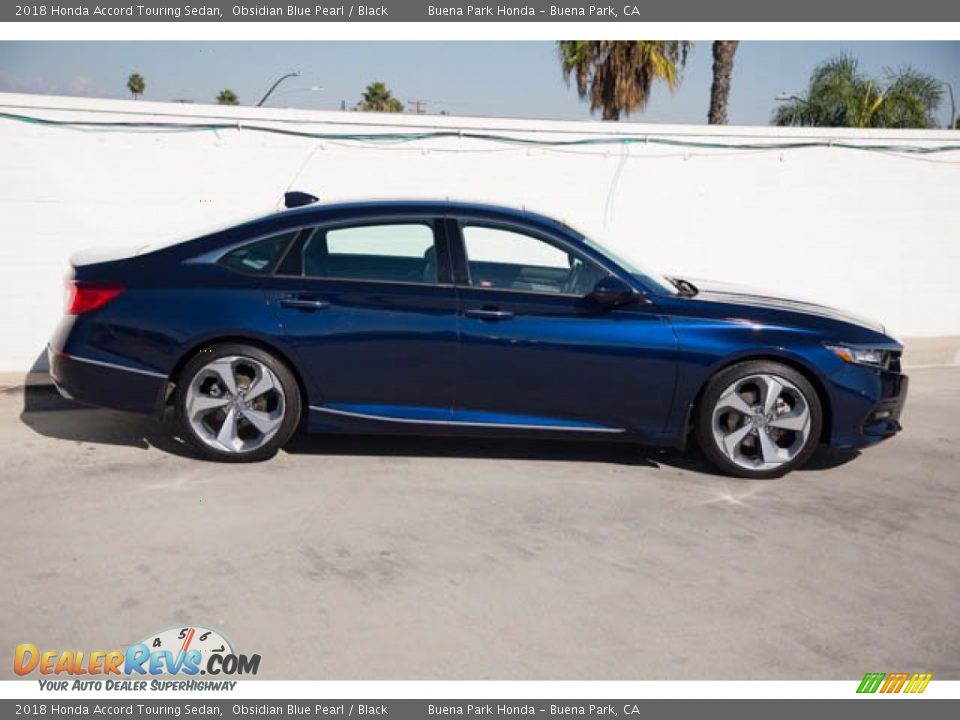 2018 Honda Accord Touring Sedan Obsidian Blue Pearl / Black Photo #12