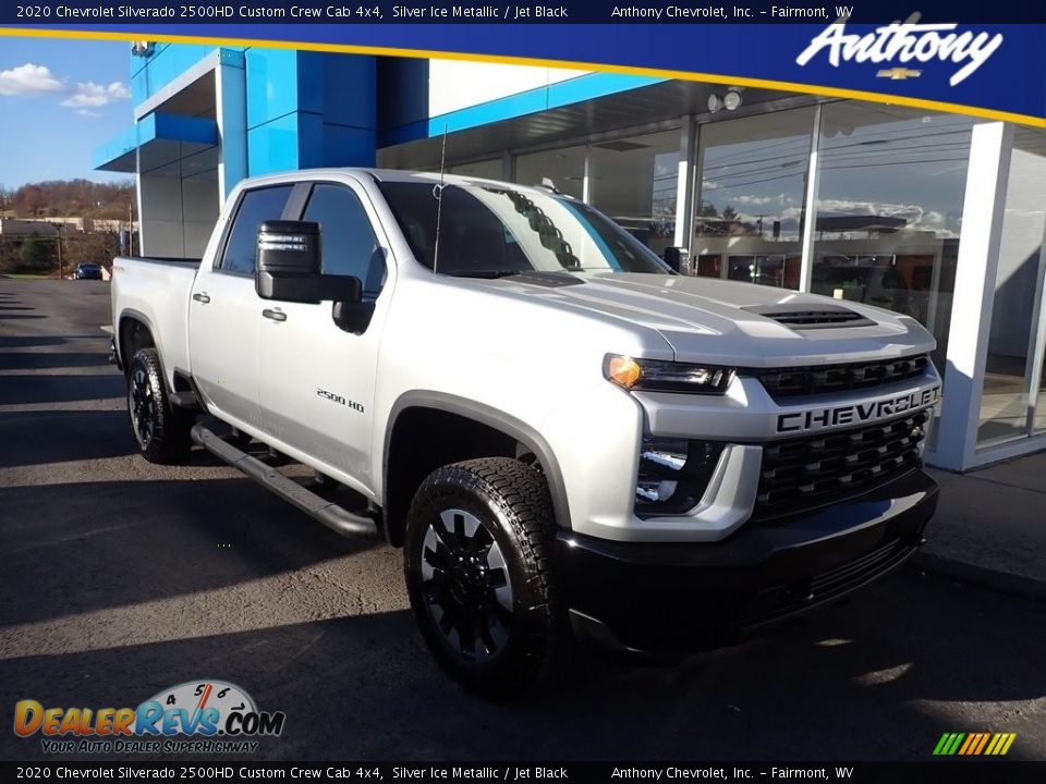 2020 Chevrolet Silverado 2500HD Custom Crew Cab 4x4 Silver Ice Metallic / Jet Black Photo #1