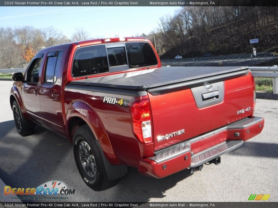 2016 Nissan Frontier Pro-4X Crew Cab 4x4 Lava Red / Pro-4X Graphite Steel Photo #13