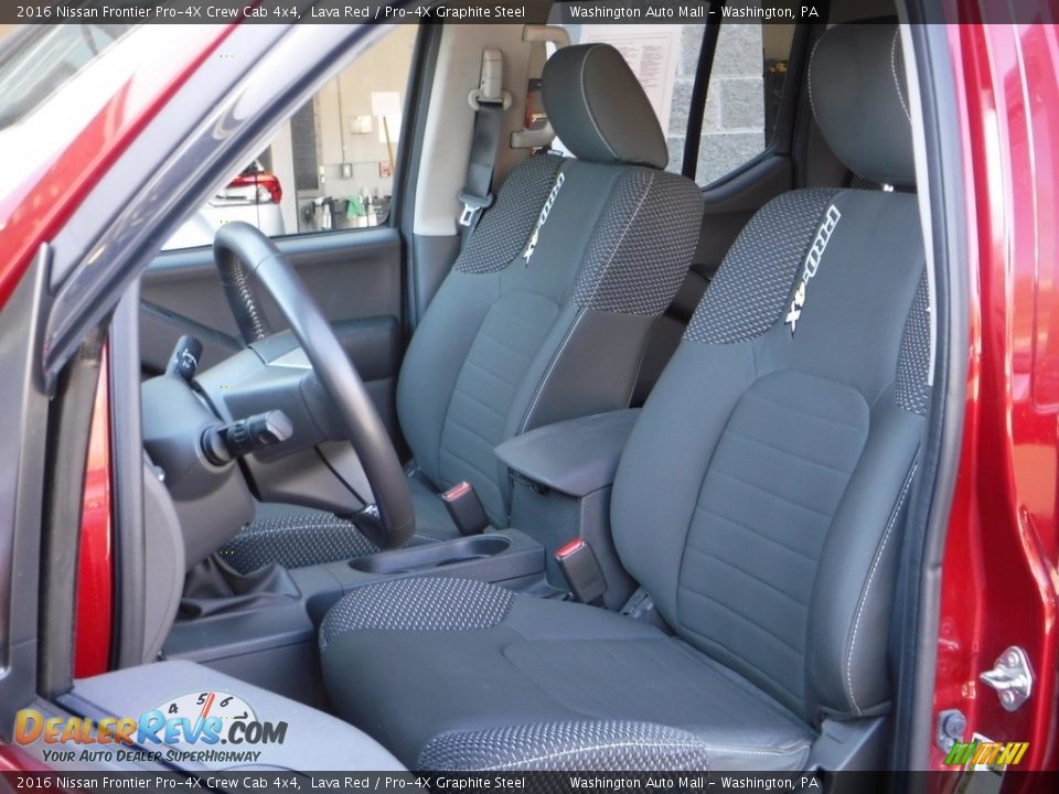 Front Seat of 2016 Nissan Frontier Pro-4X Crew Cab 4x4 Photo #24