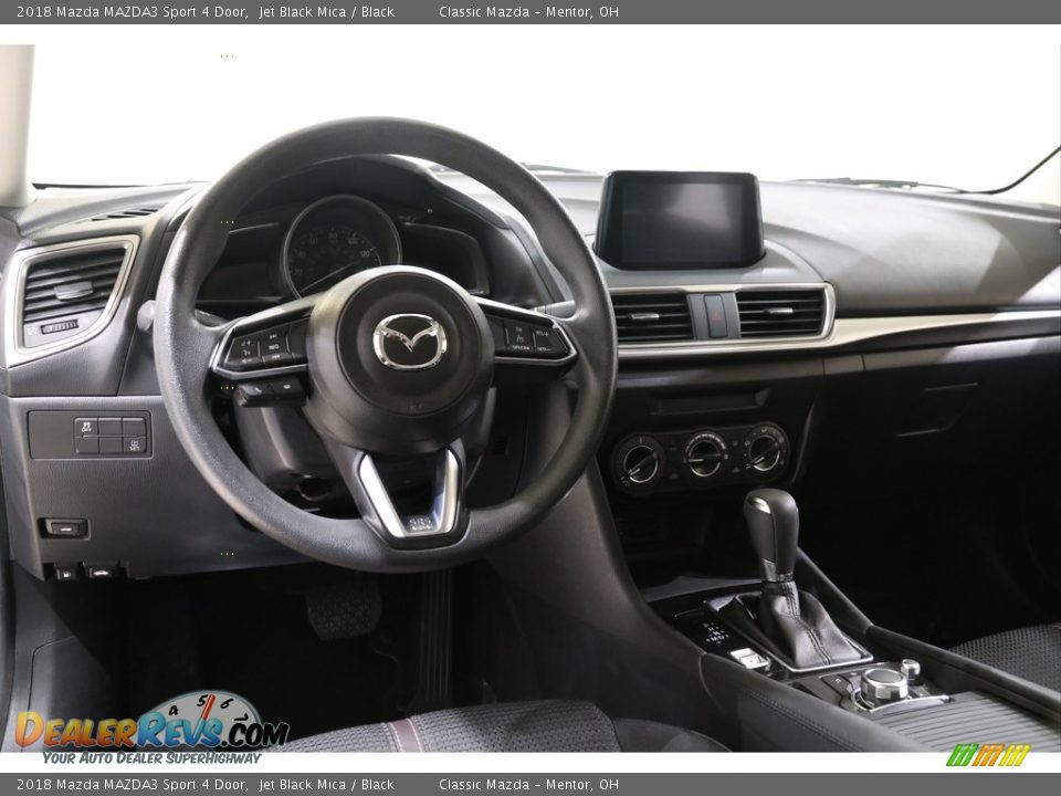 2018 Mazda MAZDA3 Sport 4 Door Jet Black Mica / Black Photo #6