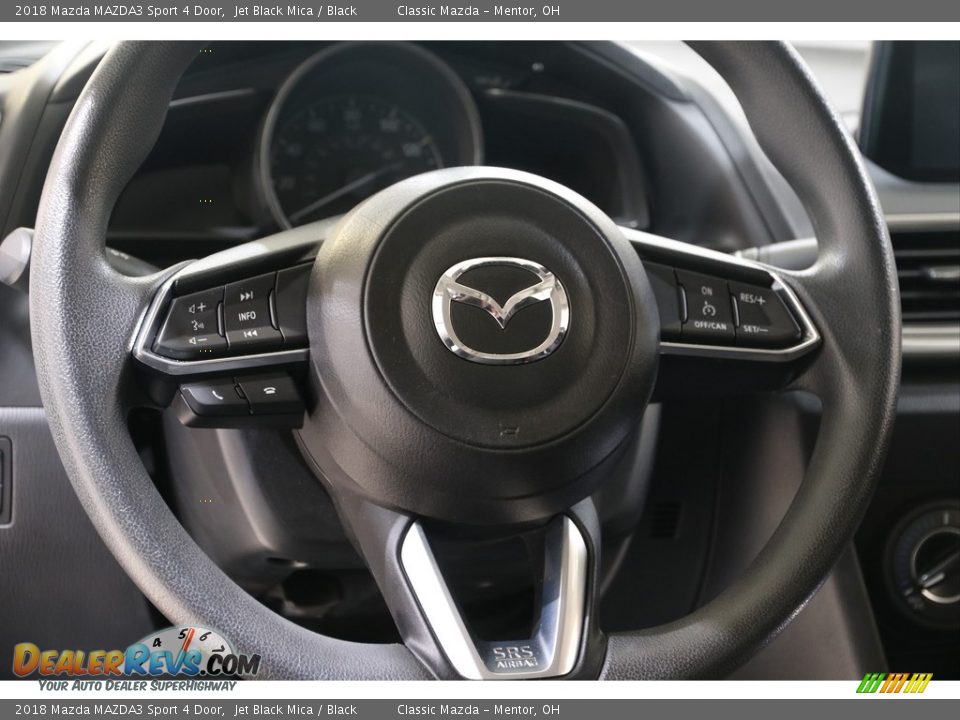 2018 Mazda MAZDA3 Sport 4 Door Jet Black Mica / Black Photo #7