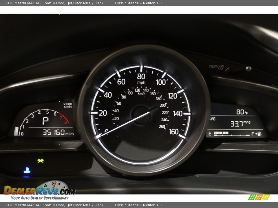2018 Mazda MAZDA3 Sport 4 Door Jet Black Mica / Black Photo #8