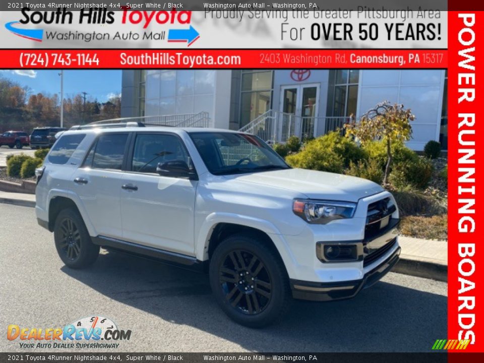 2021 Toyota 4Runner Nightshade 4x4 Super White / Black Photo #1