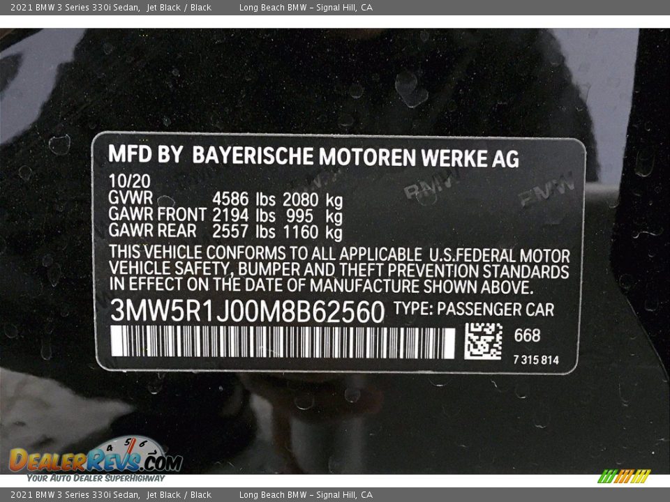 2021 BMW 3 Series 330i Sedan Jet Black / Black Photo #18