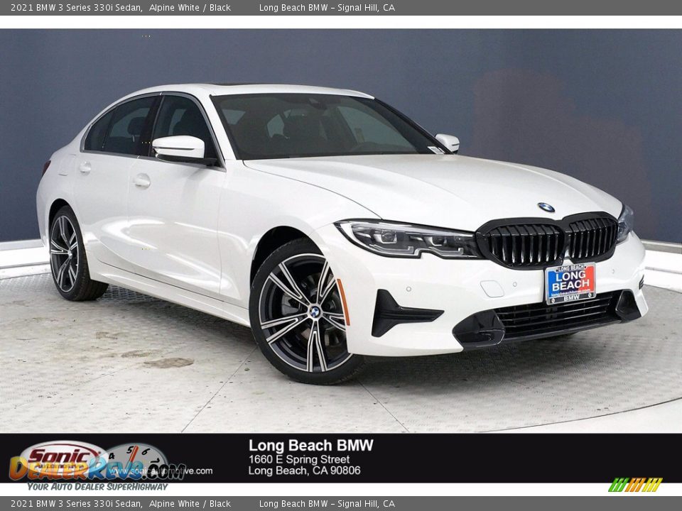 2021 BMW 3 Series 330i Sedan Alpine White / Black Photo #1