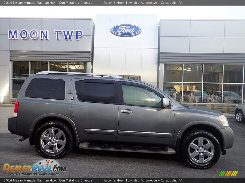 2014 Nissan Armada Platinum 4x4 Gun Metallic / Charcoal Photo #1