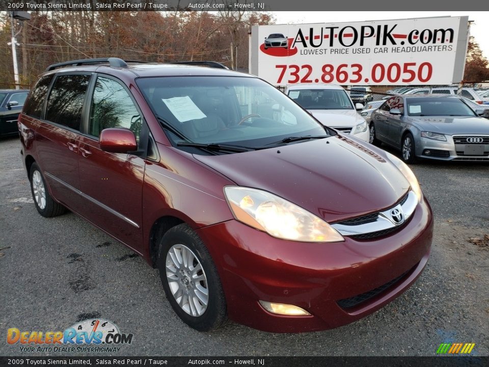 2009 Toyota Sienna Limited Salsa Red Pearl / Taupe Photo #1