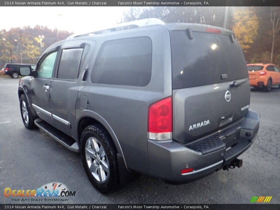 2014 Nissan Armada Platinum 4x4 Gun Metallic / Charcoal Photo #5