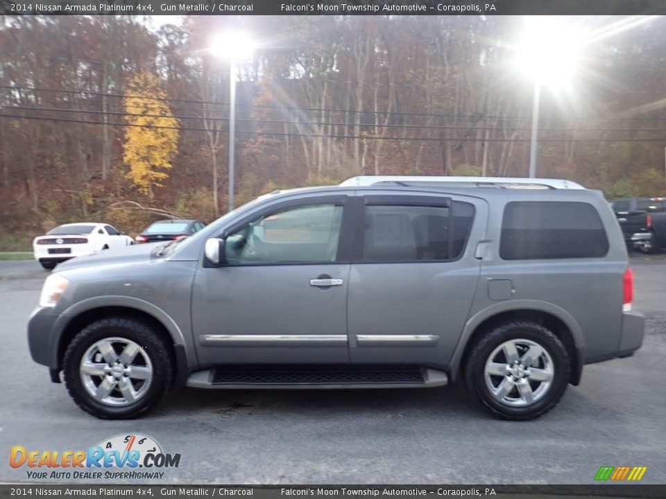 2014 Nissan Armada Platinum 4x4 Gun Metallic / Charcoal Photo #6