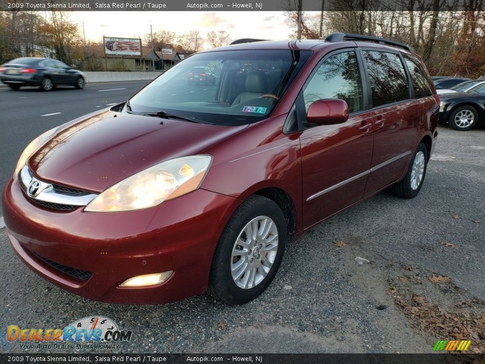 2009 Toyota Sienna Limited Salsa Red Pearl / Taupe Photo #3
