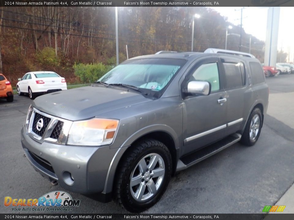 2014 Nissan Armada Platinum 4x4 Gun Metallic / Charcoal Photo #7