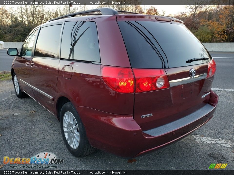 2009 Toyota Sienna Limited Salsa Red Pearl / Taupe Photo #5
