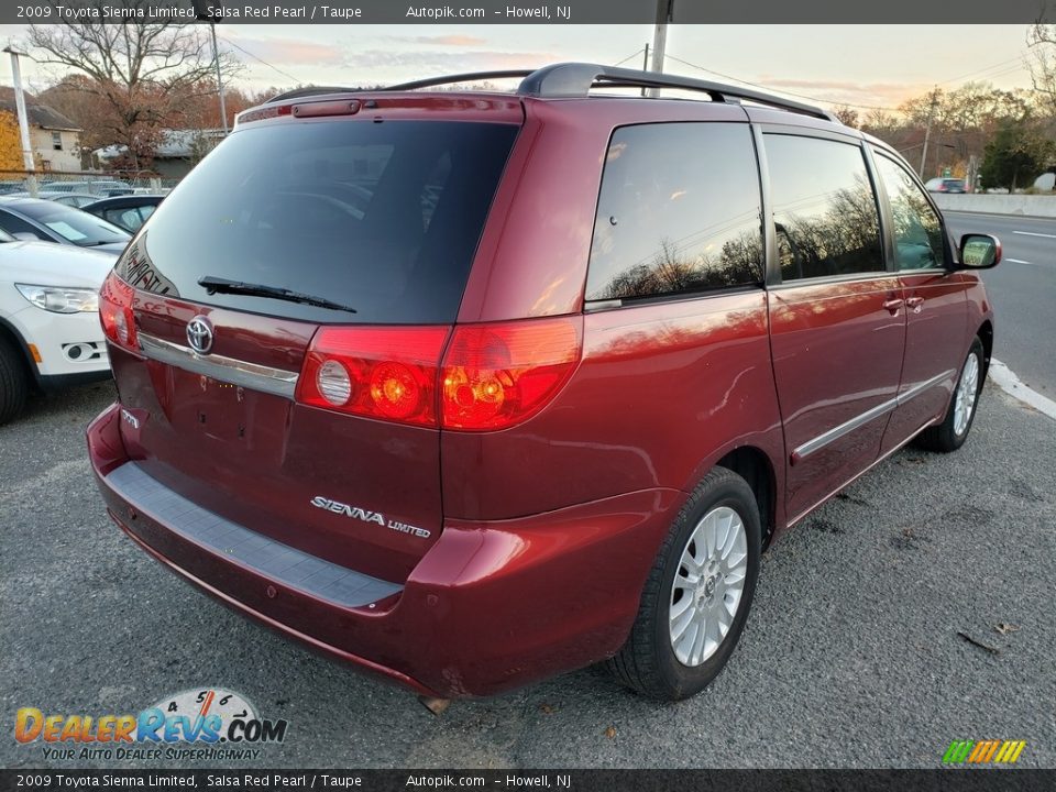 2009 Toyota Sienna Limited Salsa Red Pearl / Taupe Photo #7