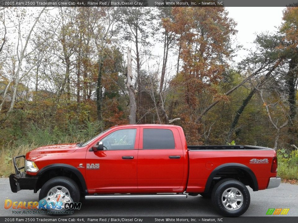 2018 Ram 2500 Tradesman Crew Cab 4x4 Flame Red / Black/Diesel Gray Photo #1