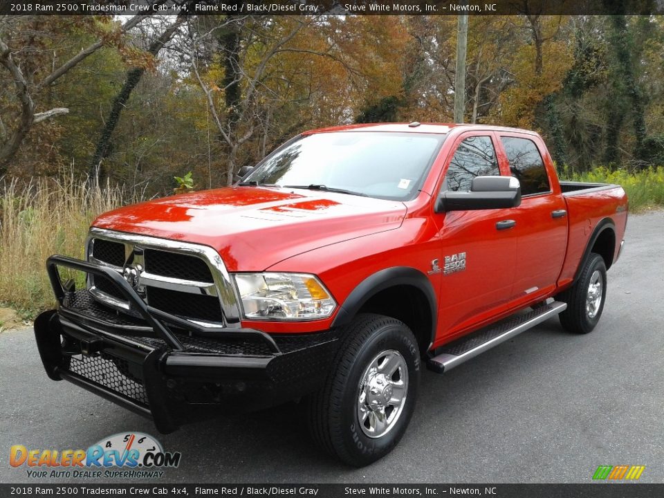 2018 Ram 2500 Tradesman Crew Cab 4x4 Flame Red / Black/Diesel Gray Photo #3