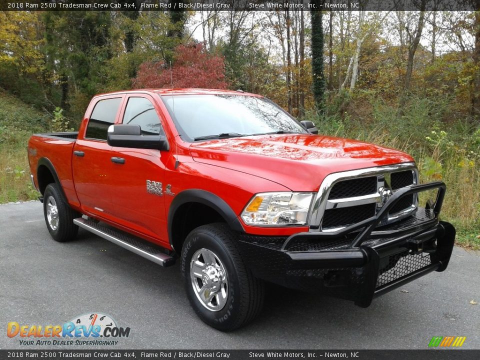 2018 Ram 2500 Tradesman Crew Cab 4x4 Flame Red / Black/Diesel Gray Photo #5