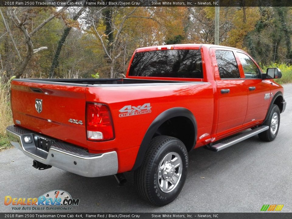 2018 Ram 2500 Tradesman Crew Cab 4x4 Flame Red / Black/Diesel Gray Photo #7