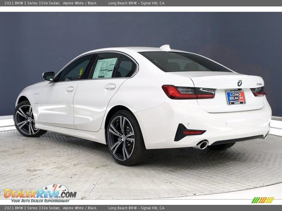 2021 BMW 3 Series 330e Sedan Alpine White / Black Photo #3
