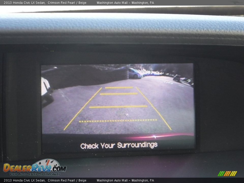 2013 Honda Civic LX Sedan Crimson Red Pearl / Beige Photo #6