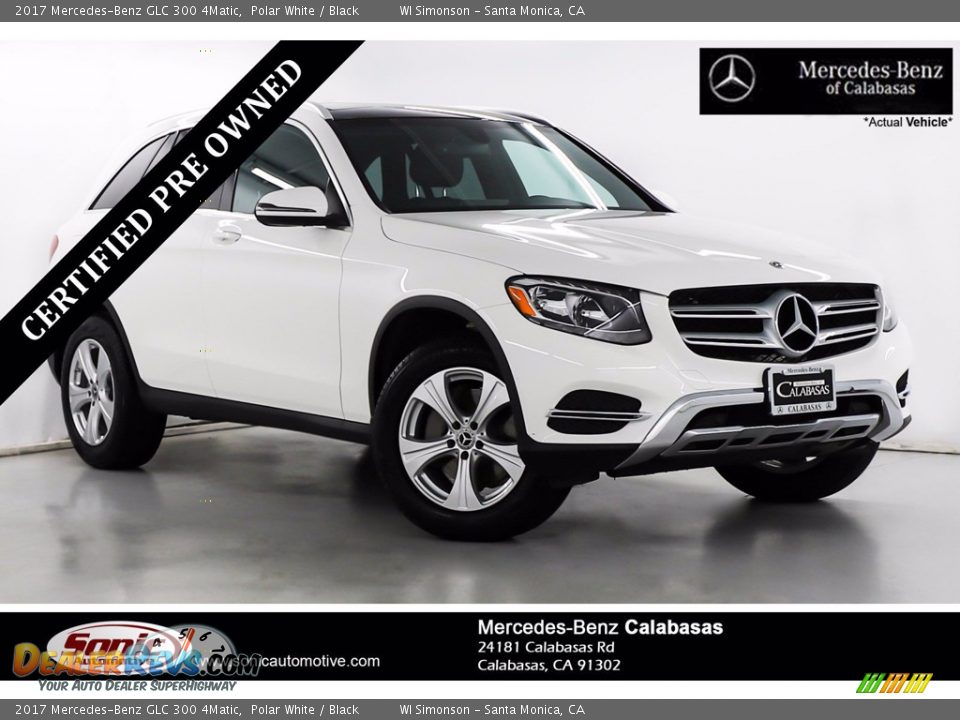 2017 Mercedes-Benz GLC 300 4Matic Polar White / Black Photo #1