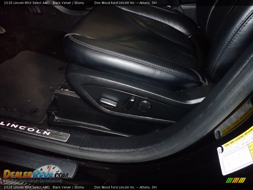 2018 Lincoln MKX Select AWD Black Velvet / Ebony Photo #18