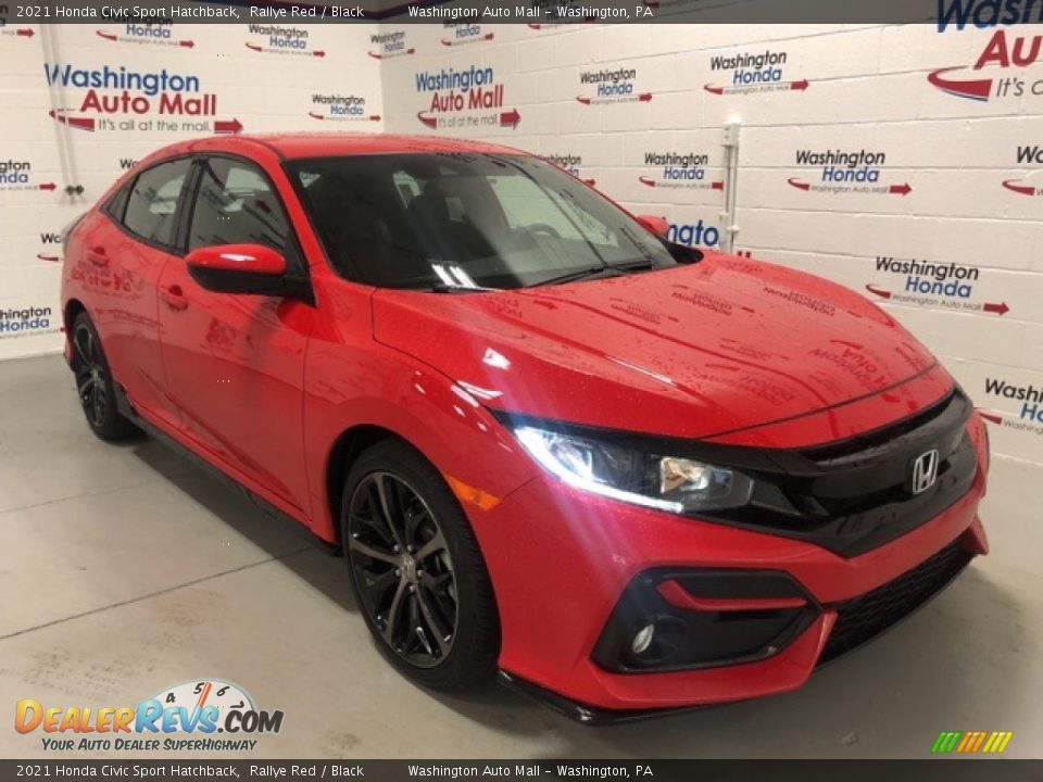 2021 Honda Civic Sport Hatchback Rallye Red / Black Photo #2