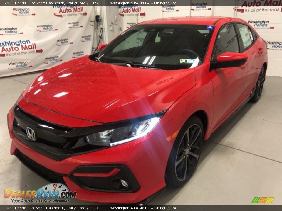 2021 Honda Civic Sport Hatchback Rallye Red / Black Photo #3