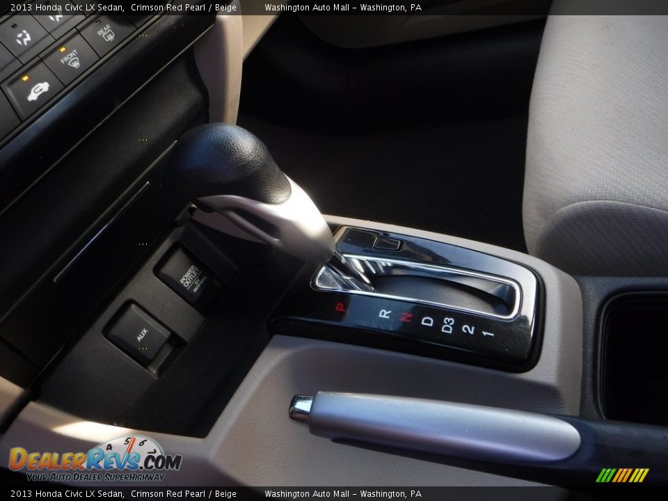 2013 Honda Civic LX Sedan Crimson Red Pearl / Beige Photo #20