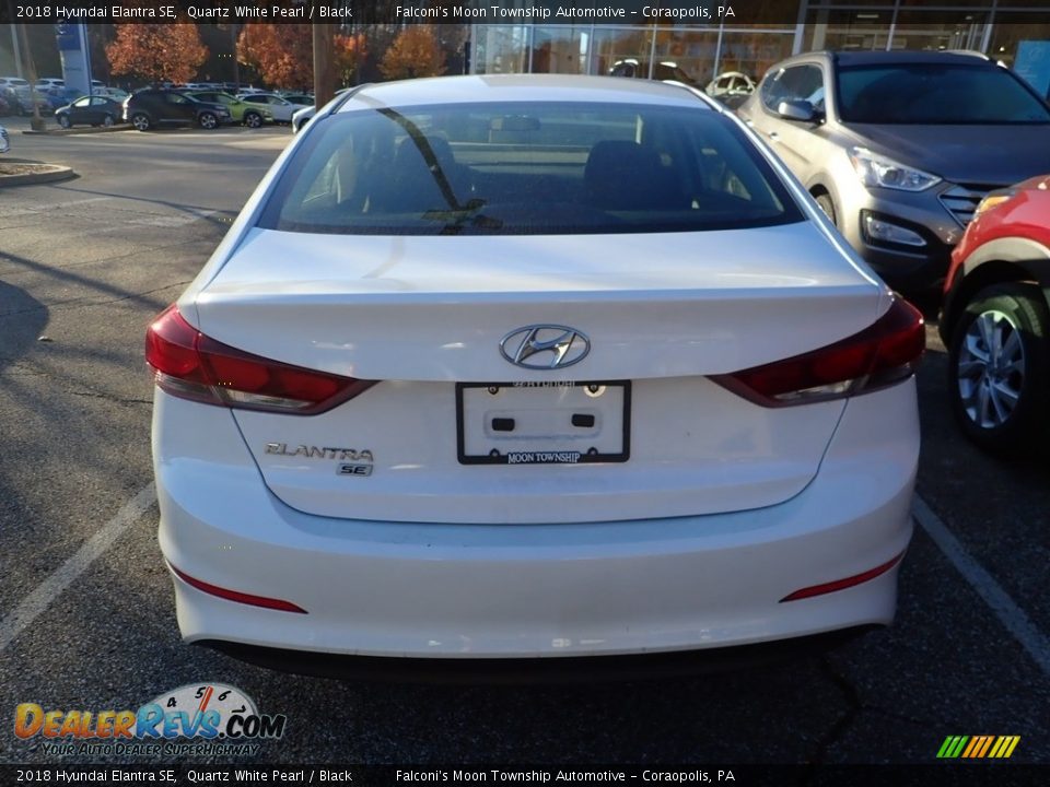 2018 Hyundai Elantra SE Quartz White Pearl / Black Photo #4