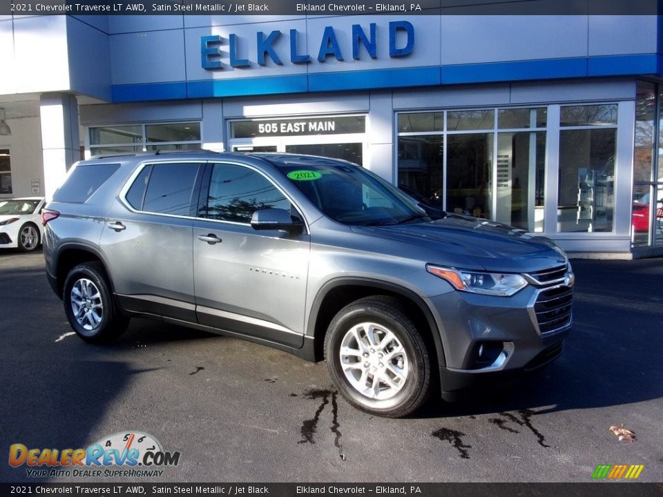 2021 Chevrolet Traverse LT AWD Satin Steel Metallic / Jet Black Photo #1