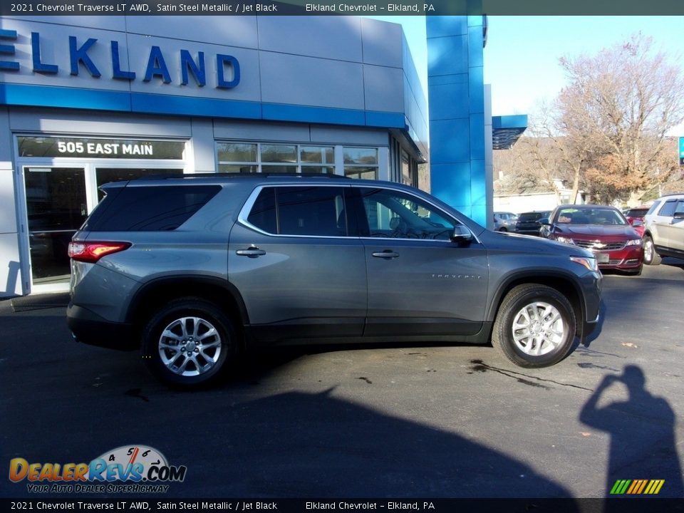 2021 Chevrolet Traverse LT AWD Satin Steel Metallic / Jet Black Photo #2
