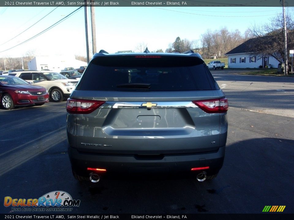 2021 Chevrolet Traverse LT AWD Satin Steel Metallic / Jet Black Photo #4