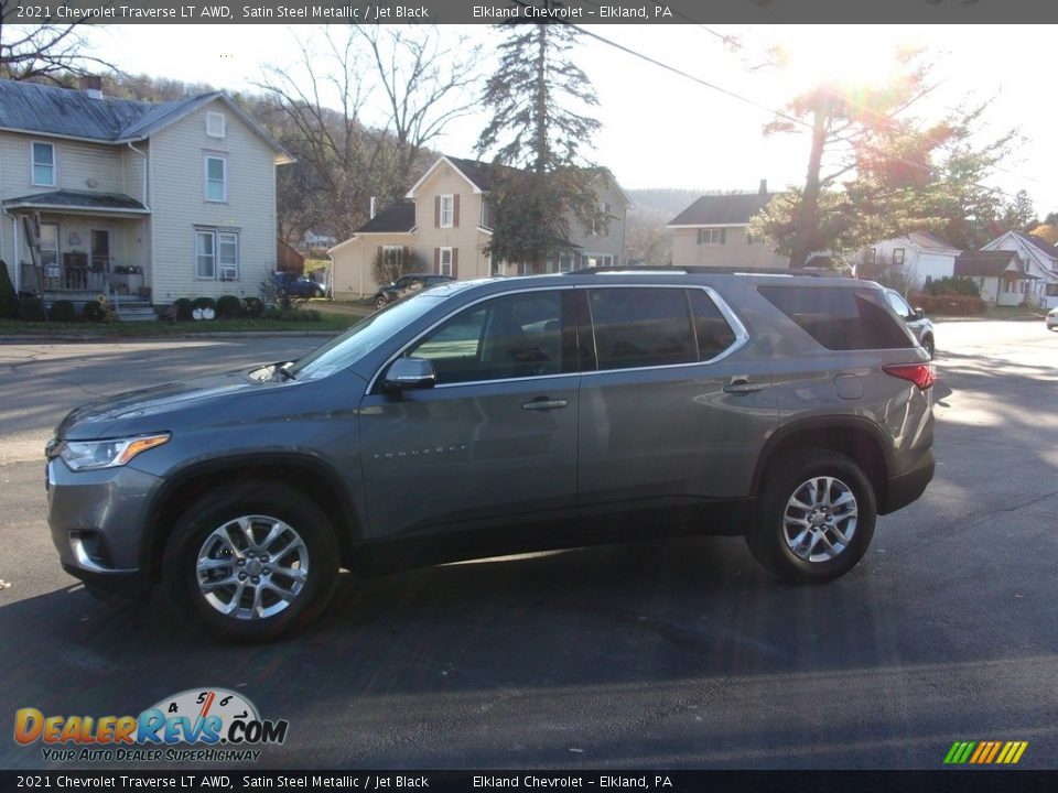 2021 Chevrolet Traverse LT AWD Satin Steel Metallic / Jet Black Photo #6