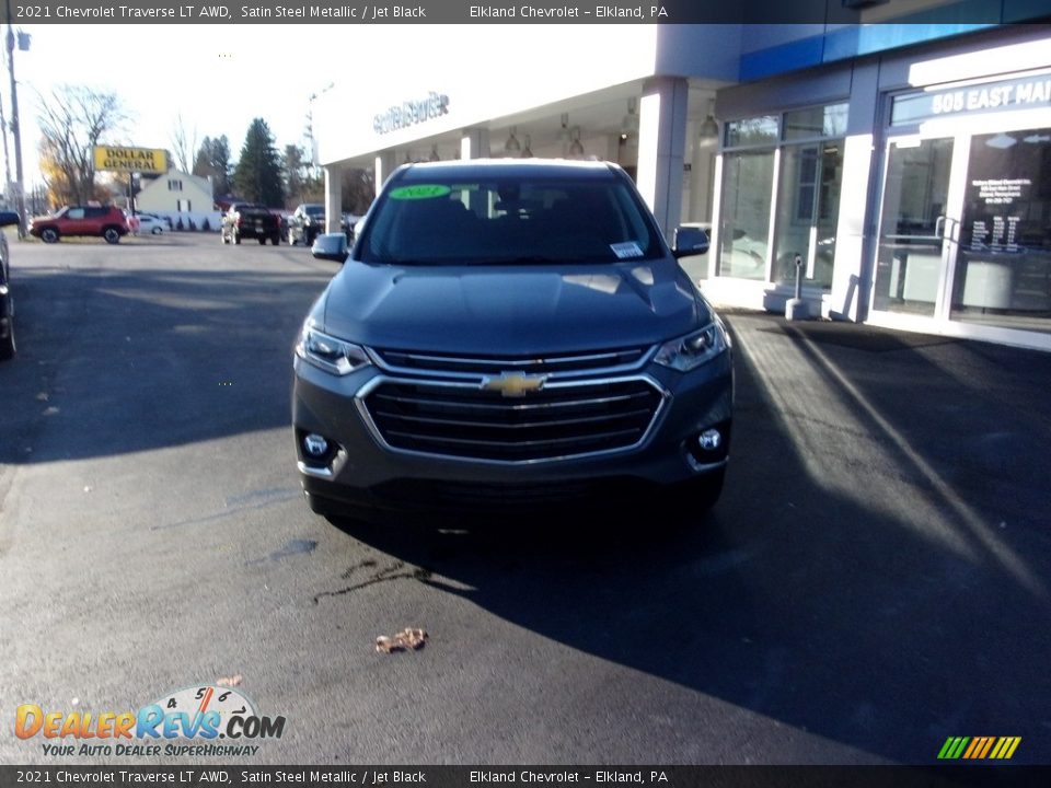 2021 Chevrolet Traverse LT AWD Satin Steel Metallic / Jet Black Photo #7
