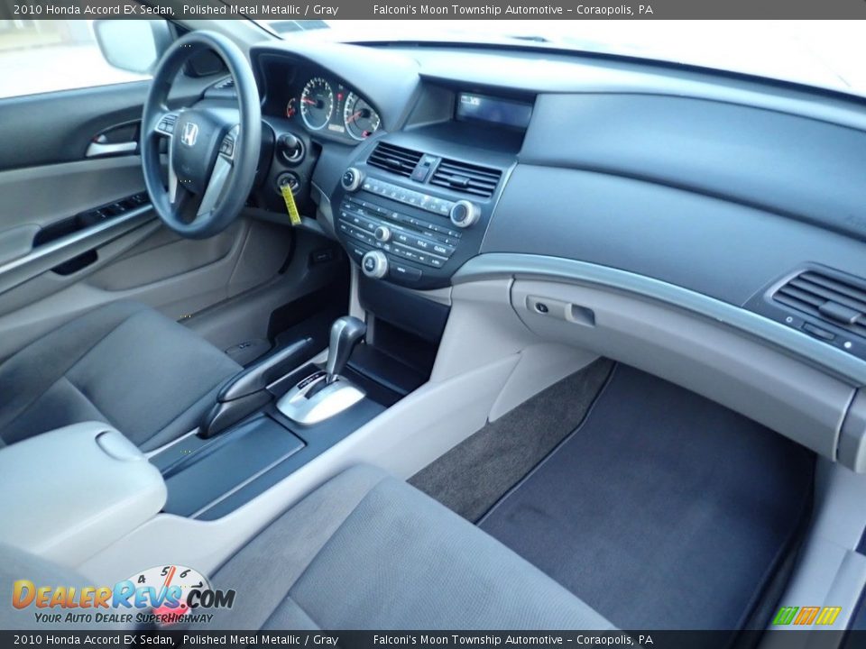 2010 Honda Accord EX Sedan Polished Metal Metallic / Gray Photo #11
