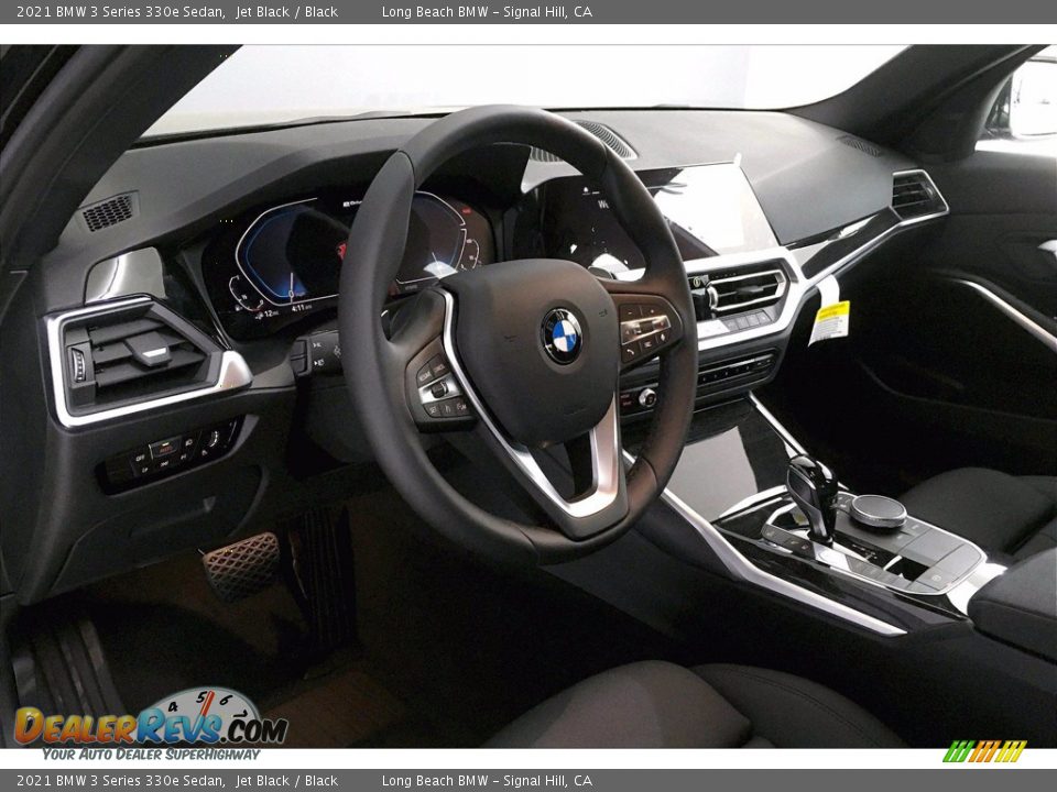 2021 BMW 3 Series 330e Sedan Jet Black / Black Photo #7