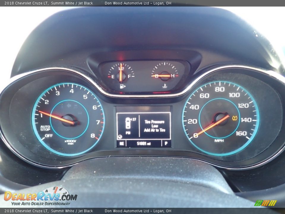2018 Chevrolet Cruze LT Summit White / Jet Black Photo #19