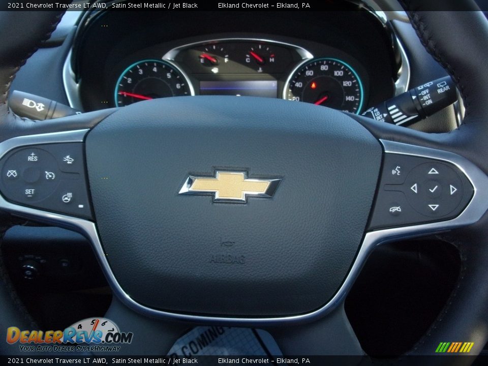2021 Chevrolet Traverse LT AWD Satin Steel Metallic / Jet Black Photo #18