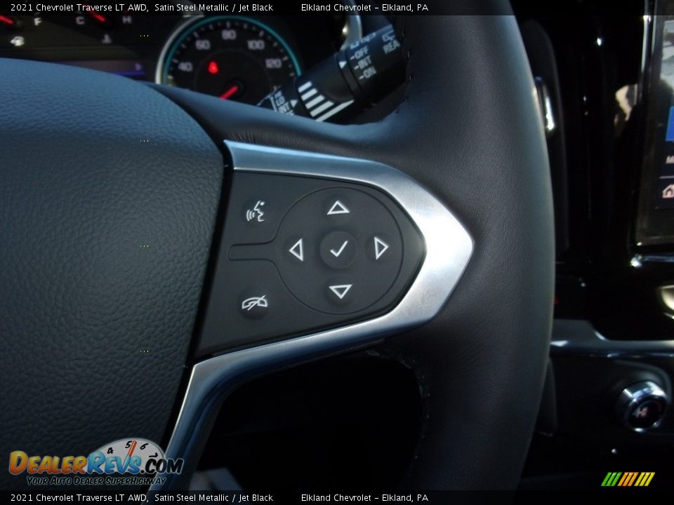 2021 Chevrolet Traverse LT AWD Satin Steel Metallic / Jet Black Photo #19