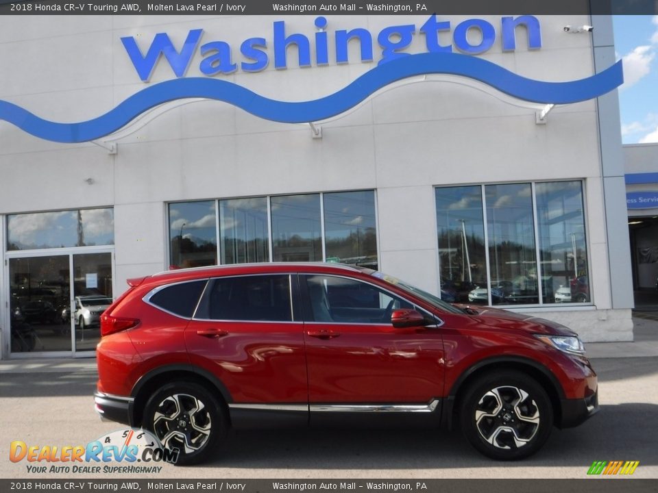 2018 Honda CR-V Touring AWD Molten Lava Pearl / Ivory Photo #2