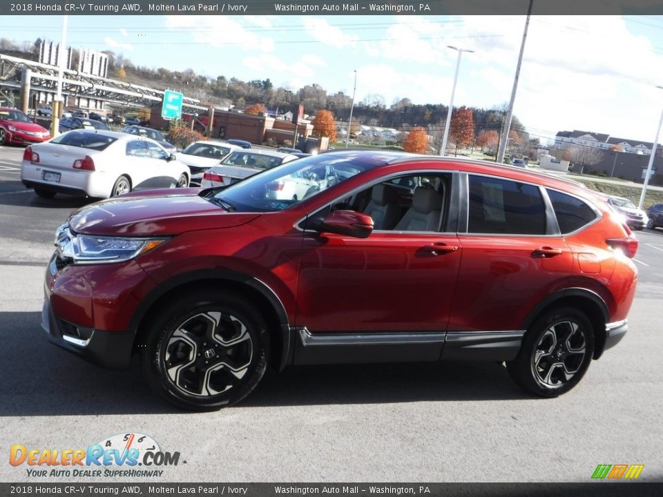 2018 Honda CR-V Touring AWD Molten Lava Pearl / Ivory Photo #6