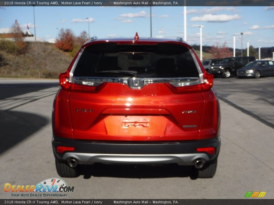 2018 Honda CR-V Touring AWD Molten Lava Pearl / Ivory Photo #8