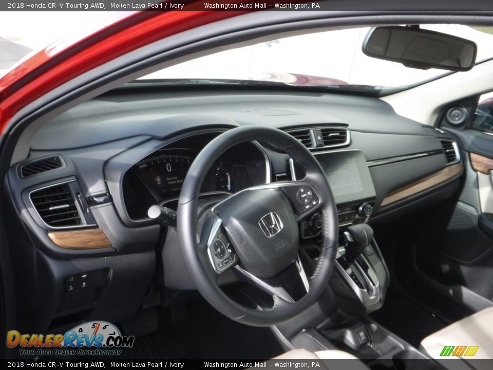 2018 Honda CR-V Touring AWD Molten Lava Pearl / Ivory Photo #12