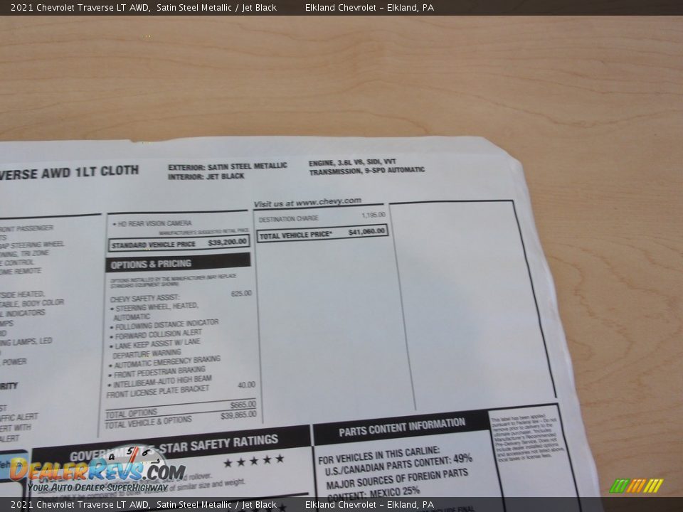 2021 Chevrolet Traverse LT AWD Satin Steel Metallic / Jet Black Photo #33